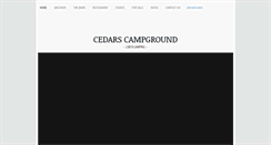 Desktop Screenshot of cedarscampground.com